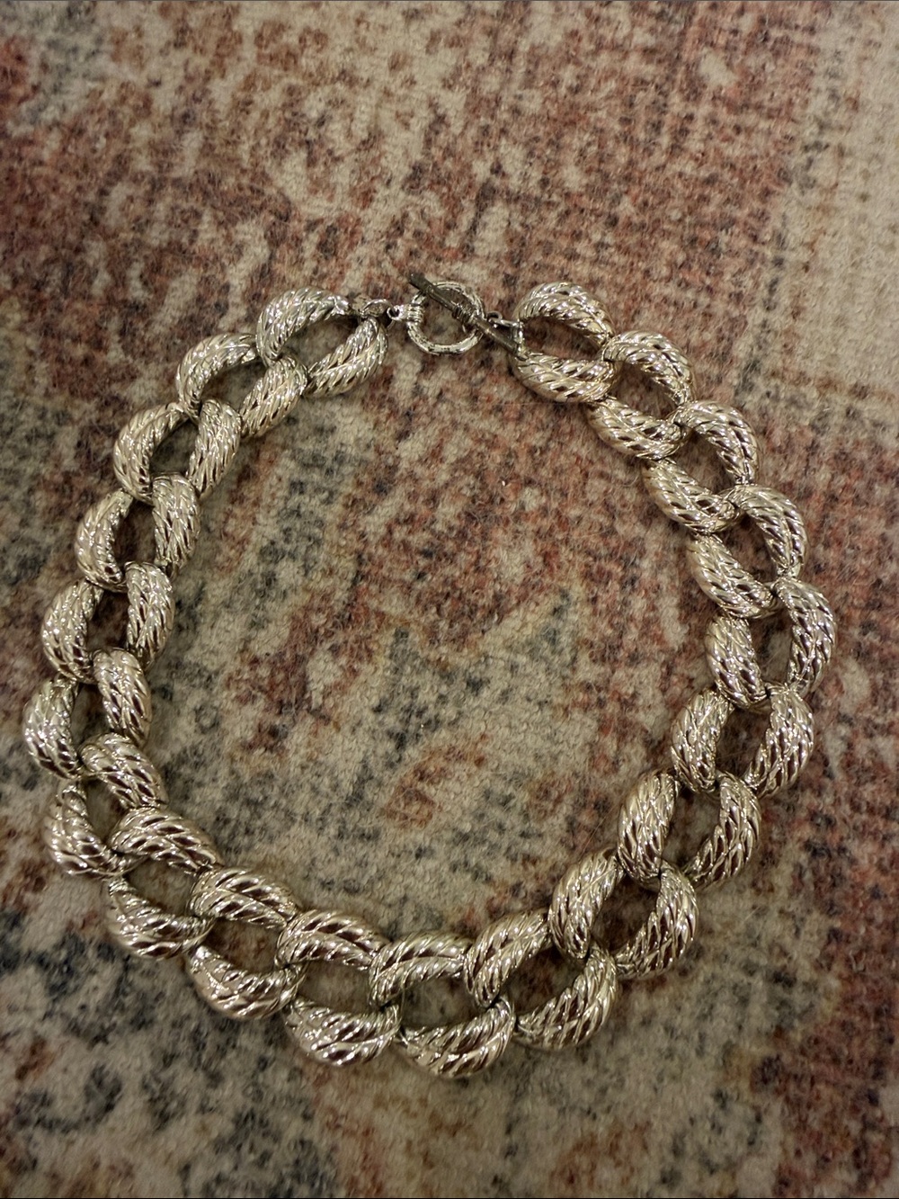 Vintage Silver Loop Necklace
